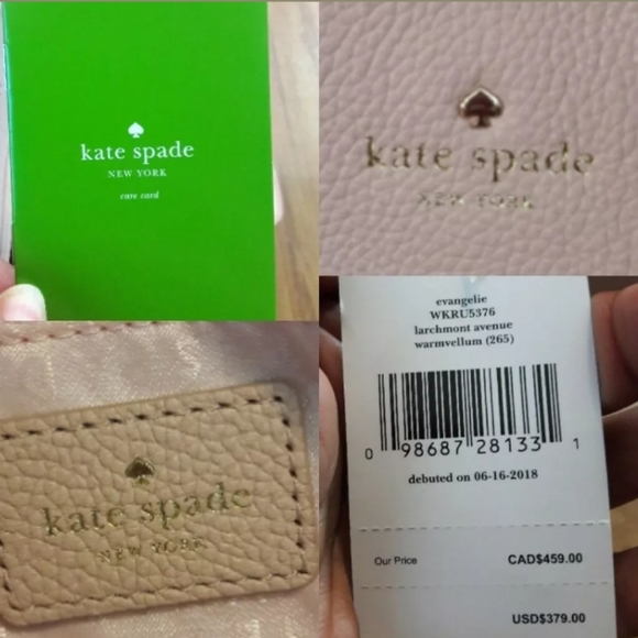 Kate Spade Evangelie Pink Leather Crossbody Bag - Picture 6 of 7